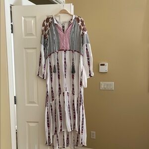 Floral Striped Maxi Dress